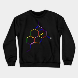 Codeine Molecule Rainbow Chemistry Crewneck Sweatshirt